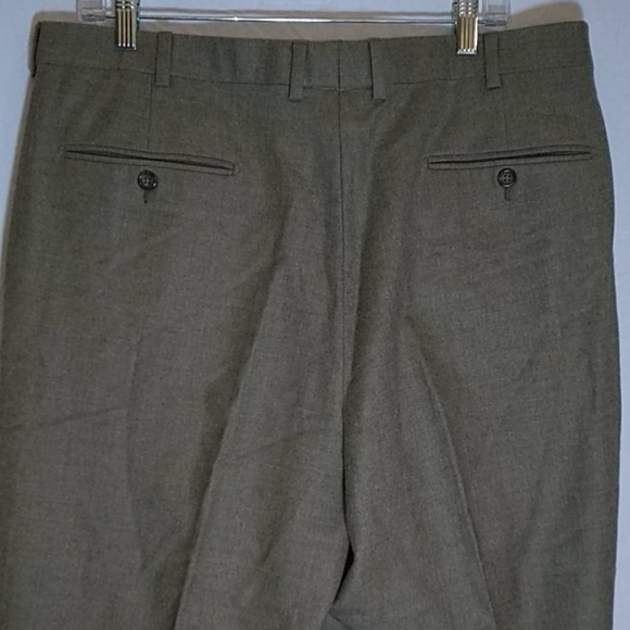 Brooks Brothers Tan Wool Pleated Dress Trousers - Picture 4 of 6